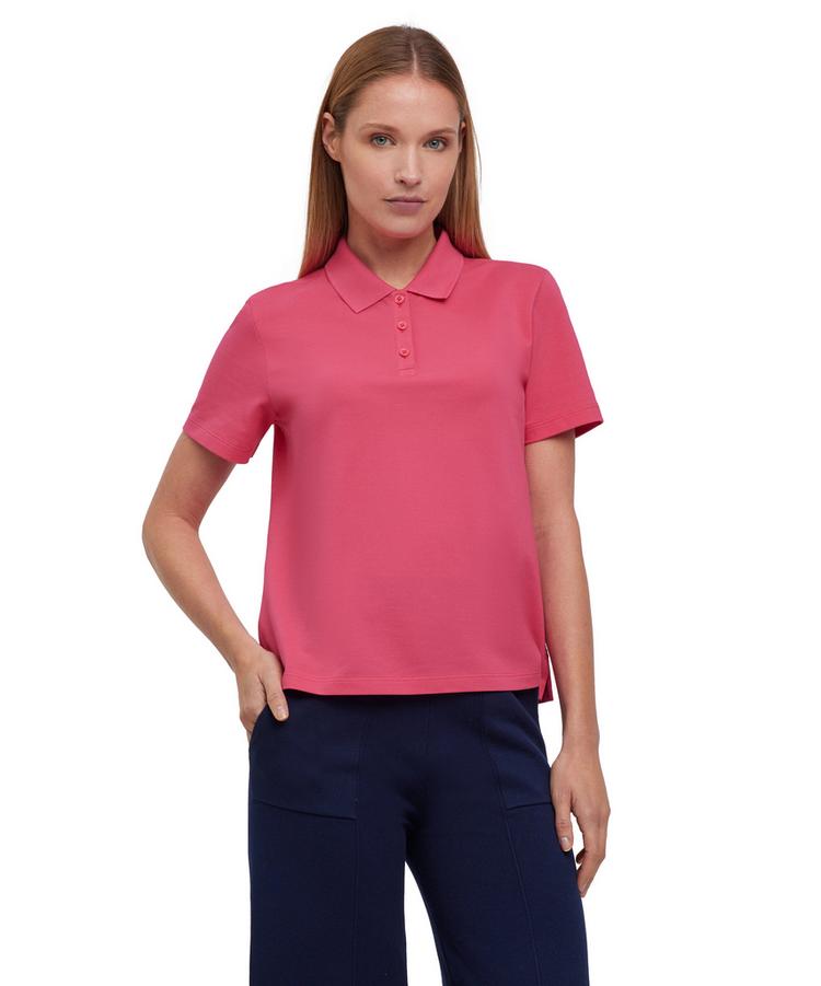 Falke Falke Pima Piqu&eacute; Boxy Polo Poloshirt Damen - fuchsia (8856) - 0 | SportScheck