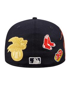 Rückansicht von New Era Boston Red Sox Script 59Fifty Cap Cap blau