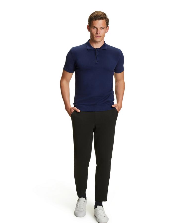 Falke Falke Cotton Polo Shirt Poloshirt Herren - night blue (6578) - 1 | SportScheck