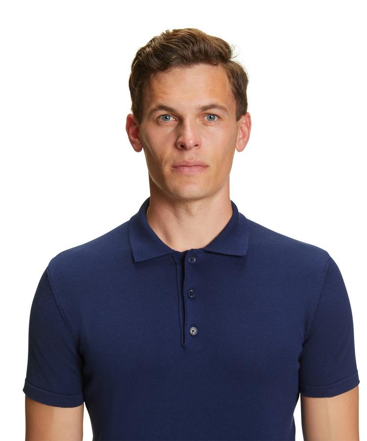 Falke Falke Cotton Polo Shirt Poloshirt Herren - night blue (6578) - 4 | SportScheck