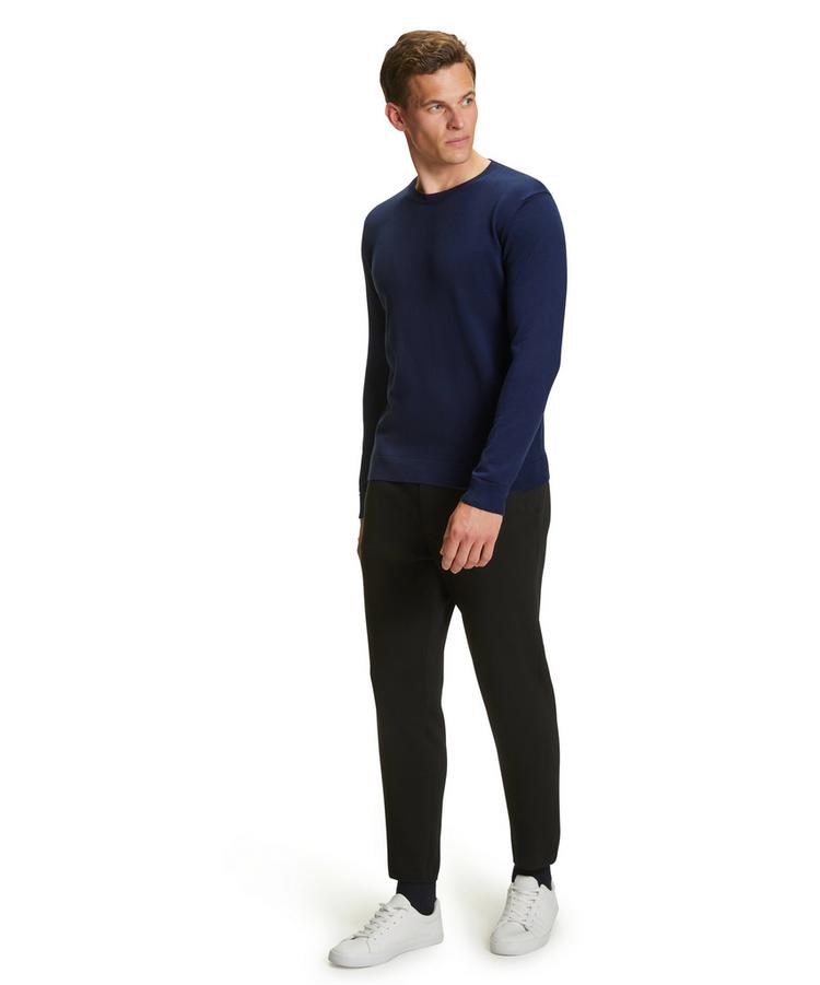 Falke Falke Cotton Crew Neck Strickpullover Herren - night blue (6578) - 1 | SportScheck
