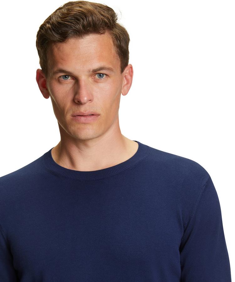 Falke Falke Cotton Crew Neck Strickpullover Herren - night blue (6578) - 4 | SportScheck