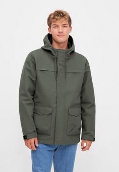 Rückansicht von Derbe Phoeby dog Funktionsjacke Herren olive black