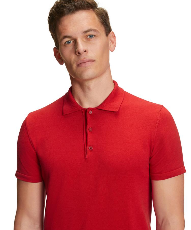 Falke Falke Cotton Polo Shirt Poloshirt Herren - red pepper (8074) - 2 | SportScheck