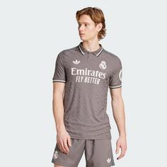 Rückansicht von adidas Real Madrid 24/25 Ausweichtrikot Fußballtrikot Herren Charcoal / Charcoal