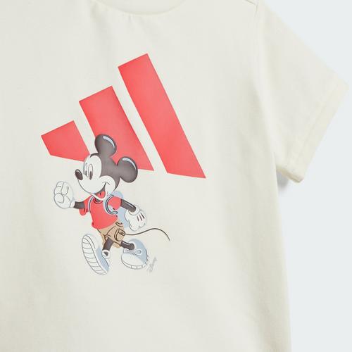 Rückansicht von adidas ADIDAS DISNEY MICKY MAUS T-SHIRT-SET Trainingsanzug Kinder Off White / Pure Ruby
