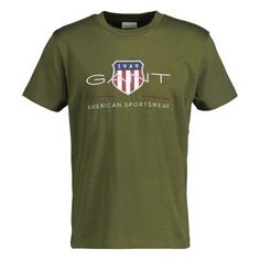 GANT T-Shirt T-Shirt Herren Grün (Moss Green)