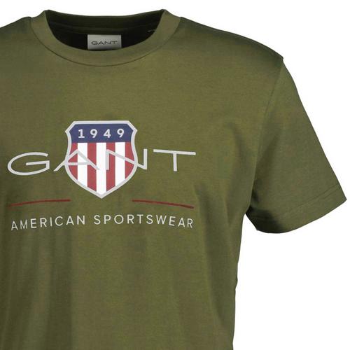 Rückansicht von GANT T-Shirt T-Shirt Herren Grün (Moss Green)