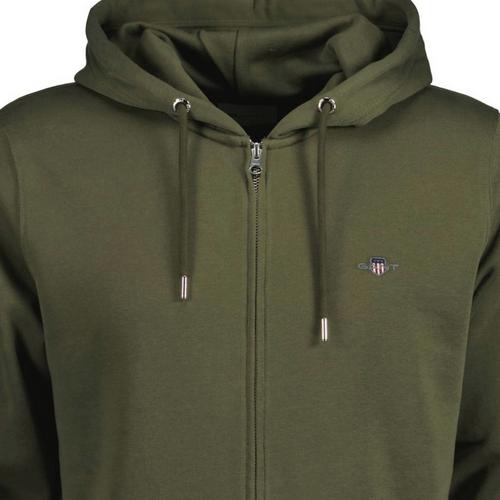 Rückansicht von GANT Sweatjacke Sweatjacke Herren Grün (Moss Green)