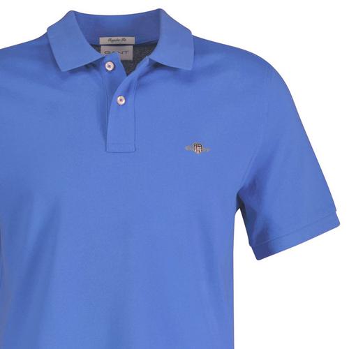 Rückansicht von GANT Poloshirt Poloshirt Herren Blau (Perfect Blue)