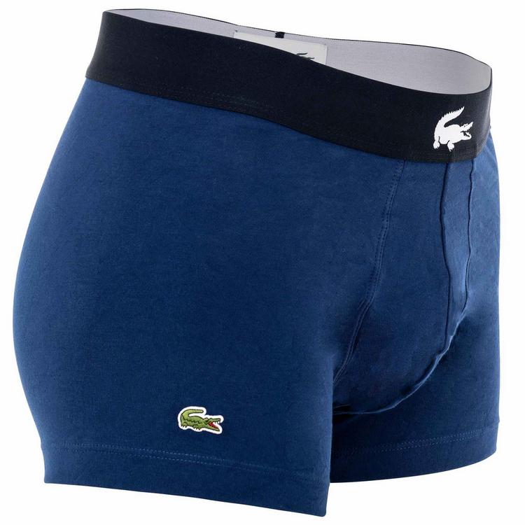 Lacoste Lacoste Boxershort Unterhose Herren - Dunkelblau/Grau/Gr&uuml;n/Wei&szlig; - 9 | SportScheck