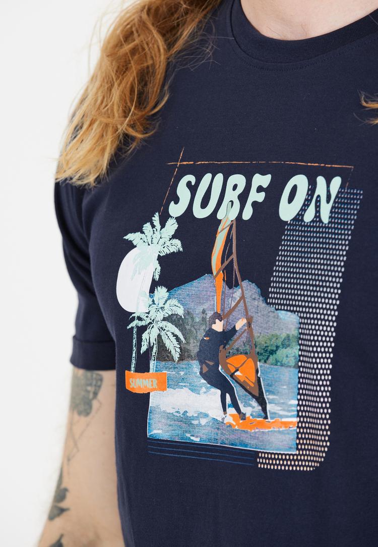 Cruz Cruz Desmond Printshirt Herren - 2048 Navy Blazer - 1 | SportScheck