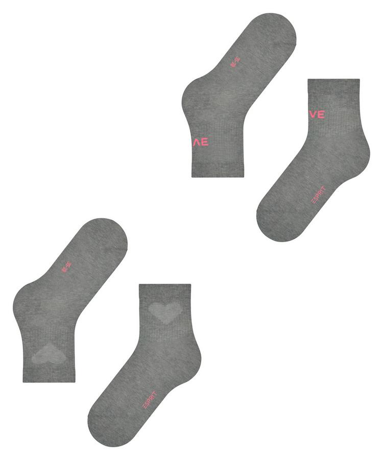 ESPRIT ESPRIT Heart & Love SSO  2-Pack Socken Damen - light grey (3400) - 2 | SportScheck