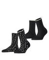 ESPRIT Sketched Dot 2-Pack Socken Damen - black (3000)