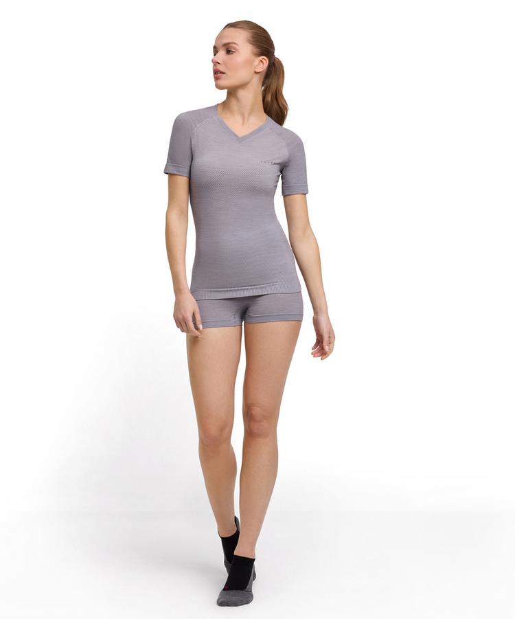 Falke Falke Light Shortsl. Shirt Regular T-Shirt Damen - grey-heather (3757) - 1 | SportScheck