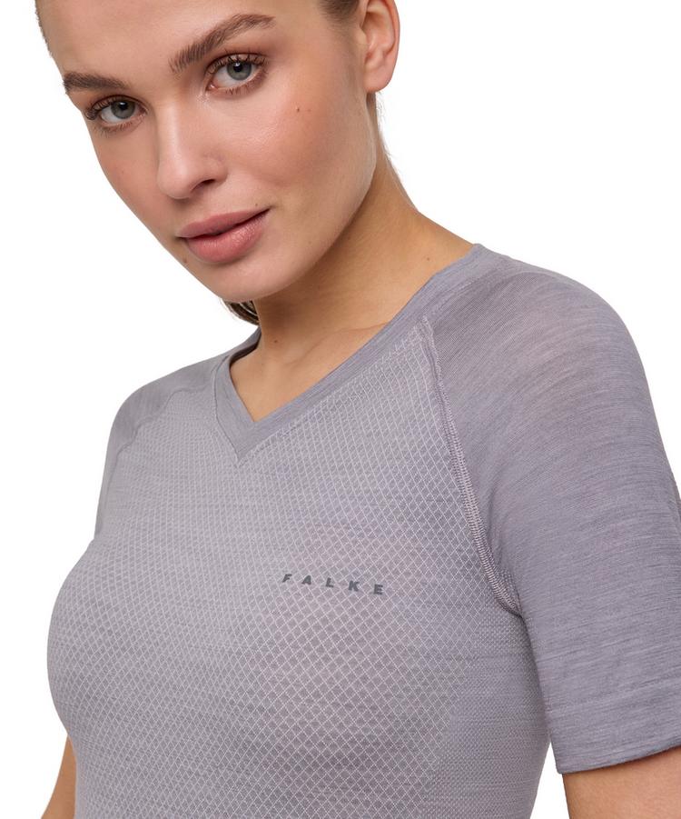 Falke Falke Light Shortsl. Shirt Regular T-Shirt Damen - grey-heather (3757) - 3 | SportScheck