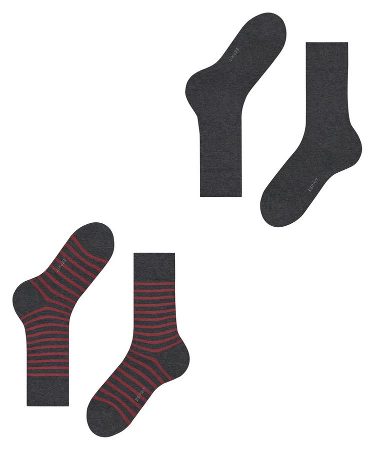 ESPRIT ESPRIT Fine Stripe  2-Pack Socken Herren - anthra.mel (3081) - 2 | SportScheck