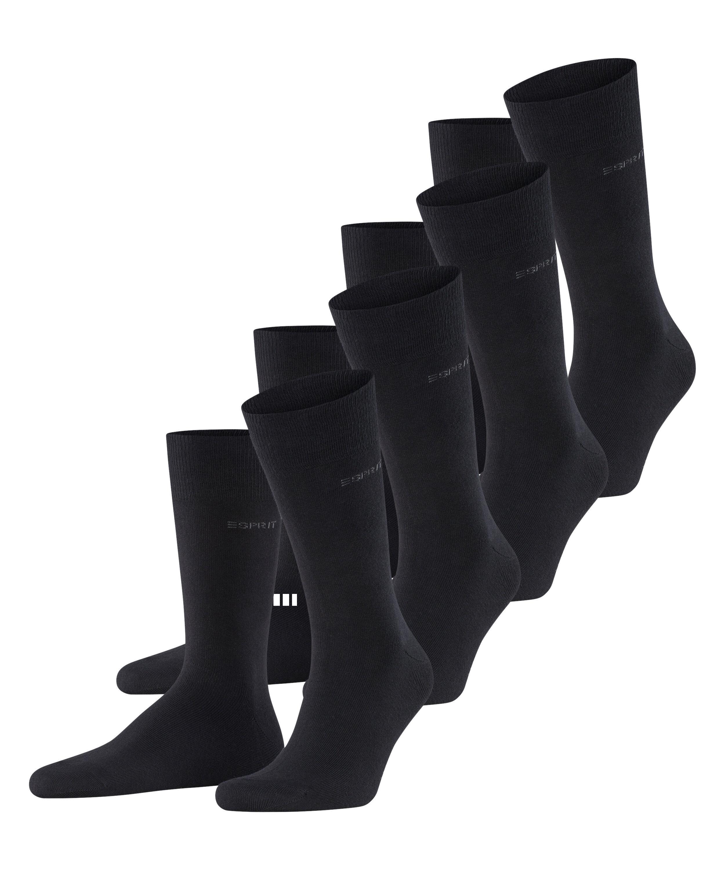 ESPRIT Solid SO 4P Socken Herren - black (3000)