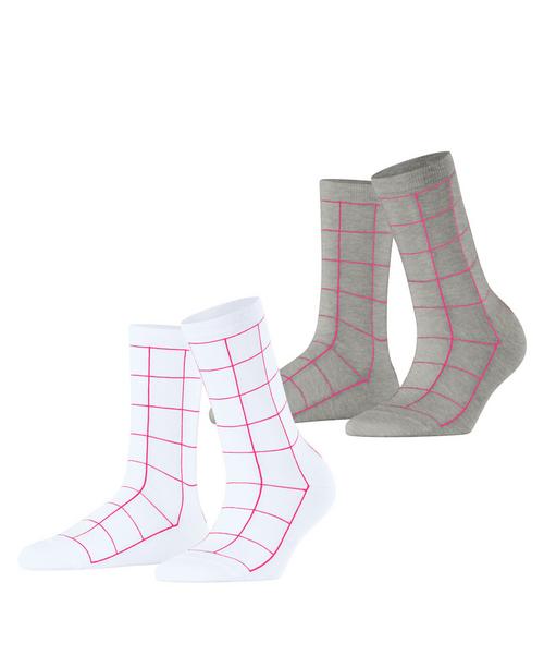 ESPRIT Sketched Grid SO  2-Pack Socken Damen