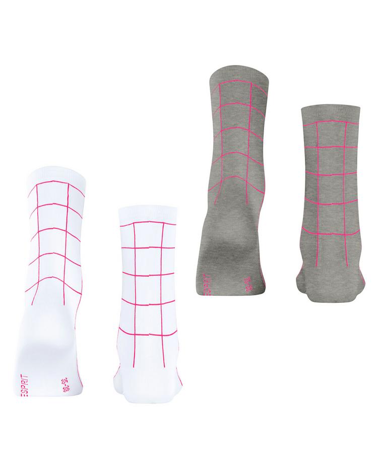 ESPRIT ESPRIT Sketched Grid SO  2-Pack Socken Damen - sortiment (0010) - 0 | SportScheck