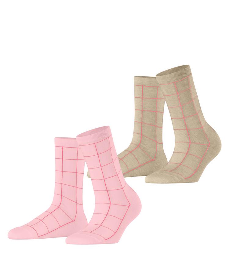 ESPRIT ESPRIT Sketched Grid SO  2-Pack Socken Damen - sortiment (0020) - 0 | SportScheck