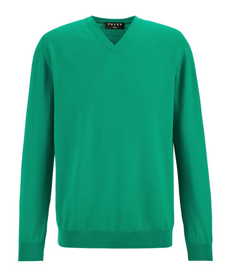 Falke Falke Merino X-Fine V-Neck Strickpullover Herren - pepper green (7618) - 0 | SportScheck