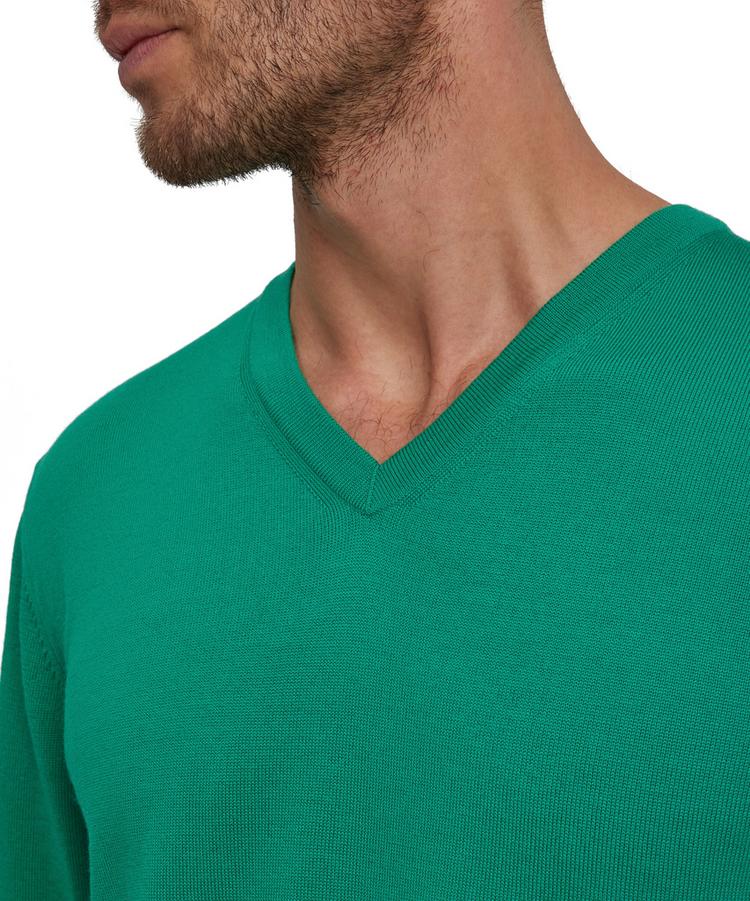 Falke Falke Merino X-Fine V-Neck Strickpullover Herren - pepper green (7618) - 2 | SportScheck