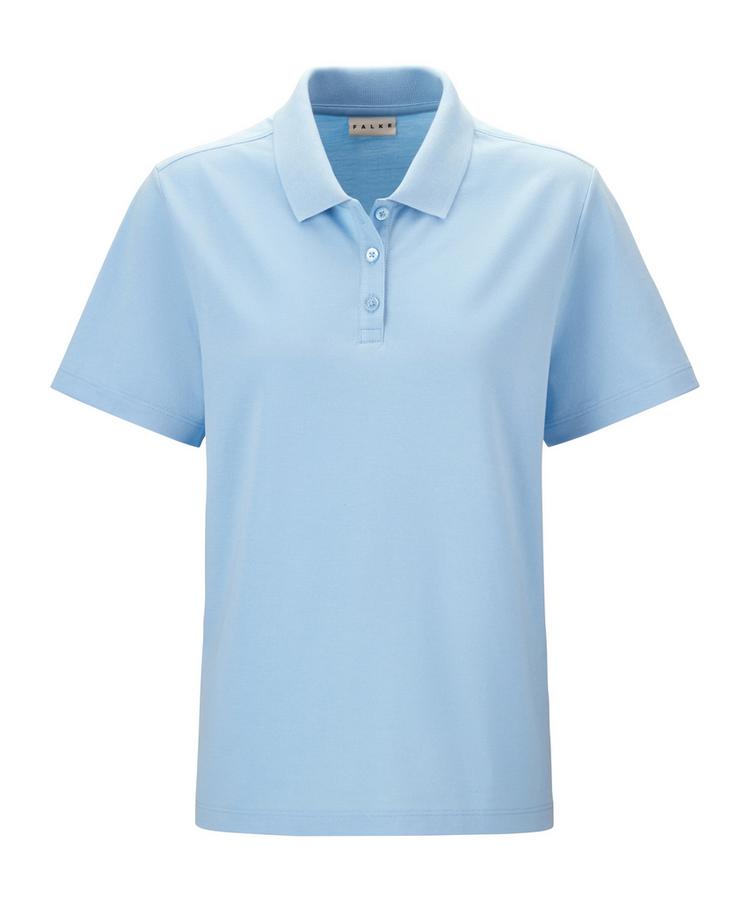 Falke Falke Pima Piqu&eacute; Boxy Poloshirt Damen - sky blue (6807) - 0 | SportScheck