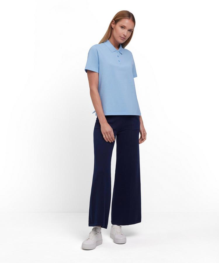 Falke Falke Pima Piqu&eacute; Boxy Poloshirt Damen - sky blue (6807) - 1 | SportScheck