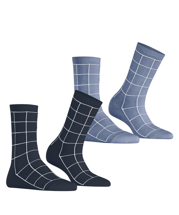 ESPRIT ESPRIT Sketched Grid 2-Pack Socken Damen - sortiment (0040) - 0 | SportScheck