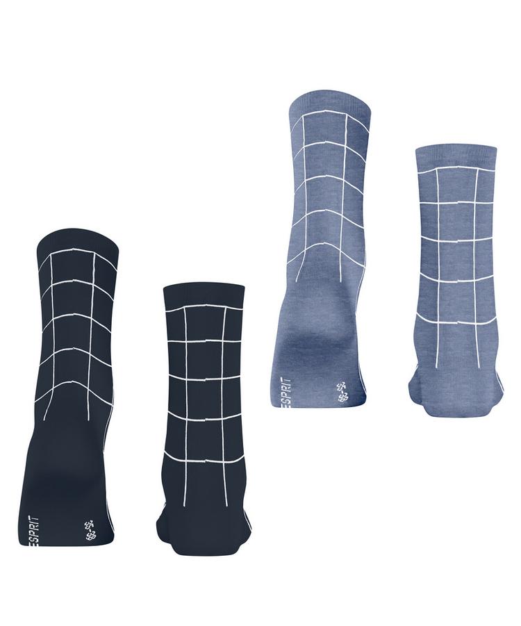 ESPRIT ESPRIT Sketched Grid 2-Pack Socken Damen - sortiment (0040) - 0 | SportScheck