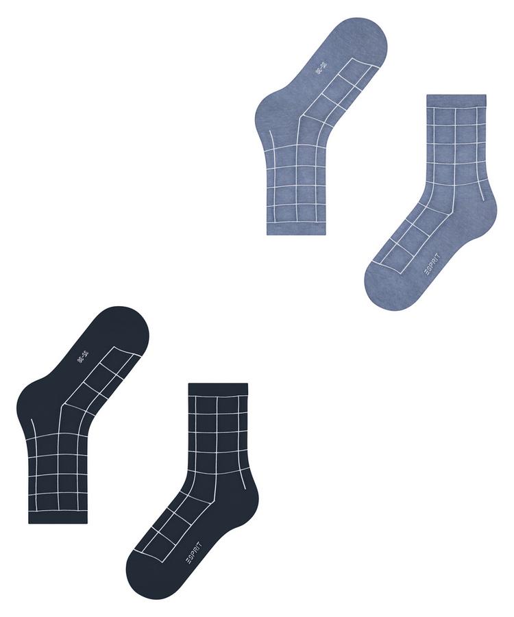 ESPRIT ESPRIT Sketched Grid 2-Pack Socken Damen - sortiment (0040) - 2 | SportScheck