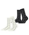 ESPRIT Sketched Grid 2-Pack Socken Damen - sortiment (0050)