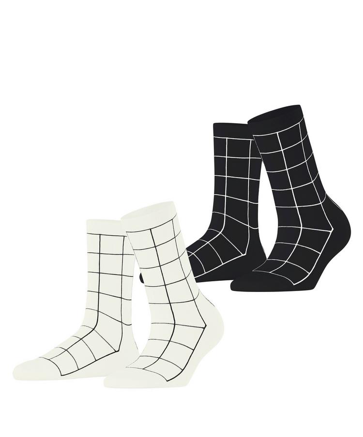 ESPRIT ESPRIT Sketched Grid 2-Pack Socken Damen - sortiment (0050) - 0 | SportScheck