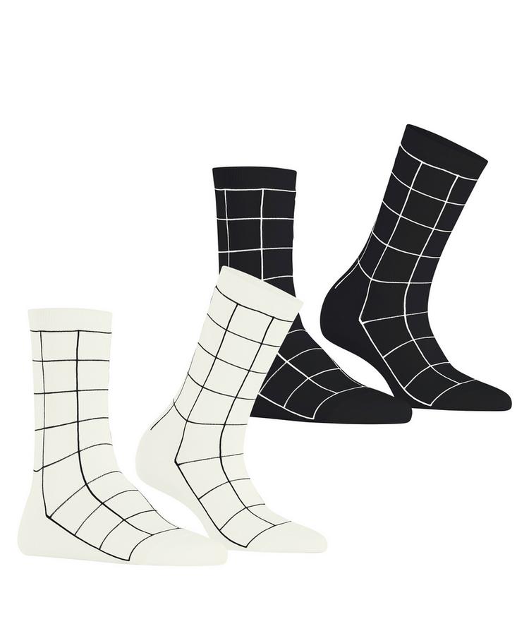 ESPRIT ESPRIT Sketched Grid 2-Pack Socken Damen - sortiment (0050) - 0 | SportScheck
