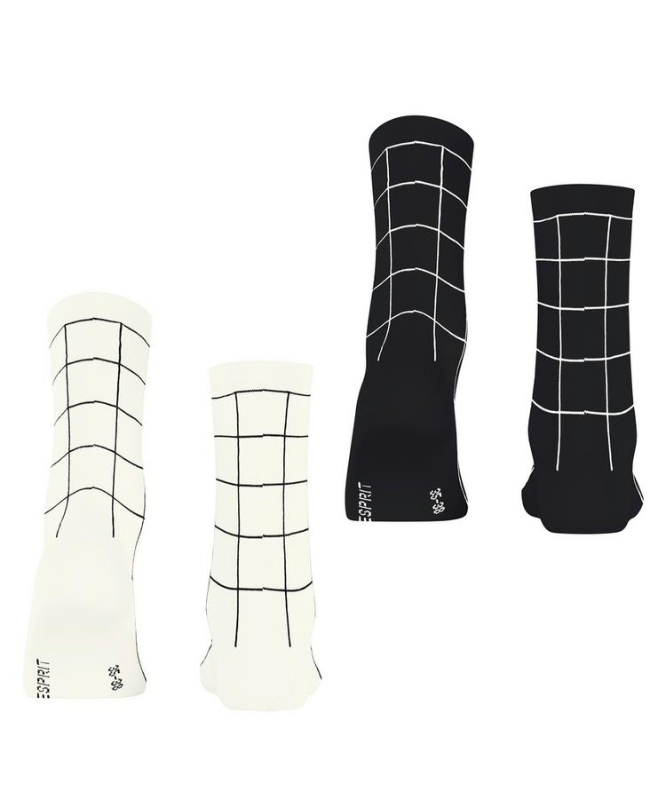 ESPRIT ESPRIT Sketched Grid 2-Pack Socken Damen - sortiment (0050) - 0 | SportScheck