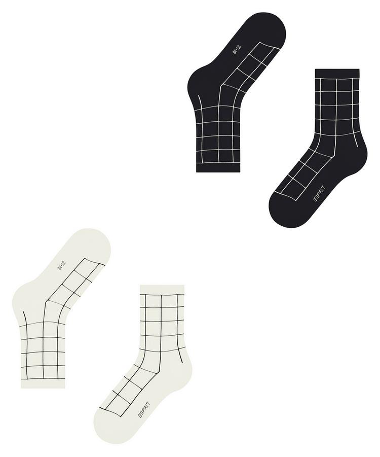 ESPRIT ESPRIT Sketched Grid 2-Pack Socken Damen - sortiment (0050) - 2 | SportScheck