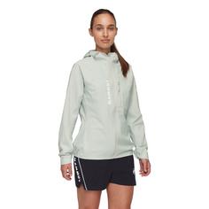 Rückansicht von Mammut Aenergy TR Hooded Hardshelljacke Damen silver sage