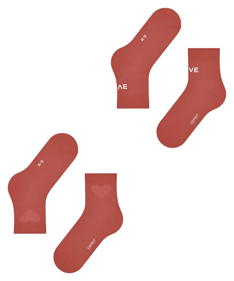 ESPRIT ESPRIT Heart & Love SSO  2-Pack Socken Damen - rust red (8721) - 2 | SportScheck