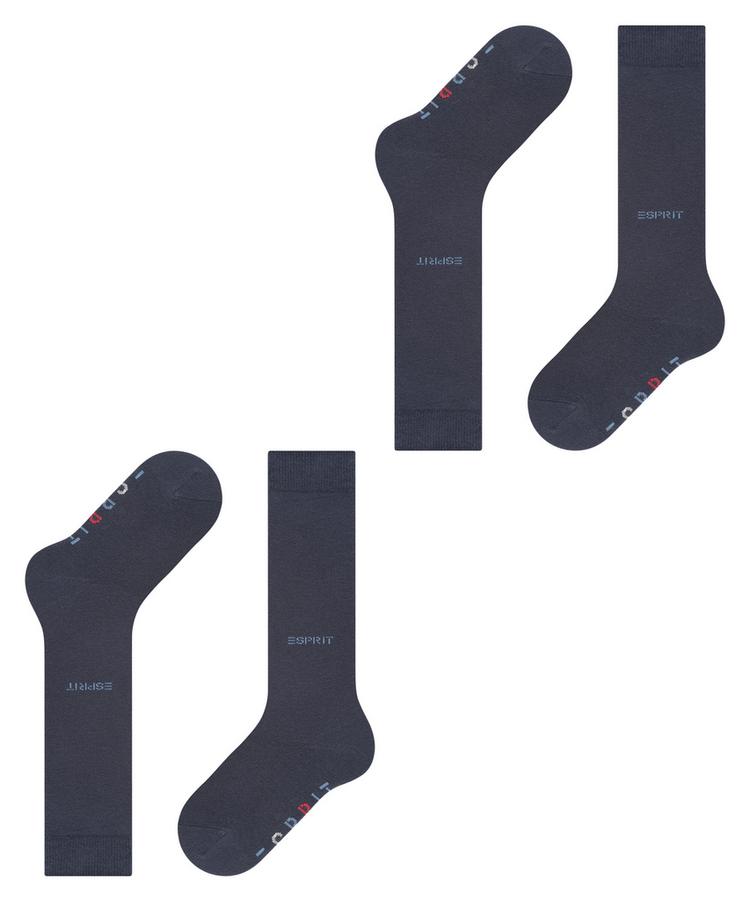 ESPRIT ESPRIT Foot Logo Knee-high  2-Pack Socken Kinder - marine (6120) - 2 | SportScheck