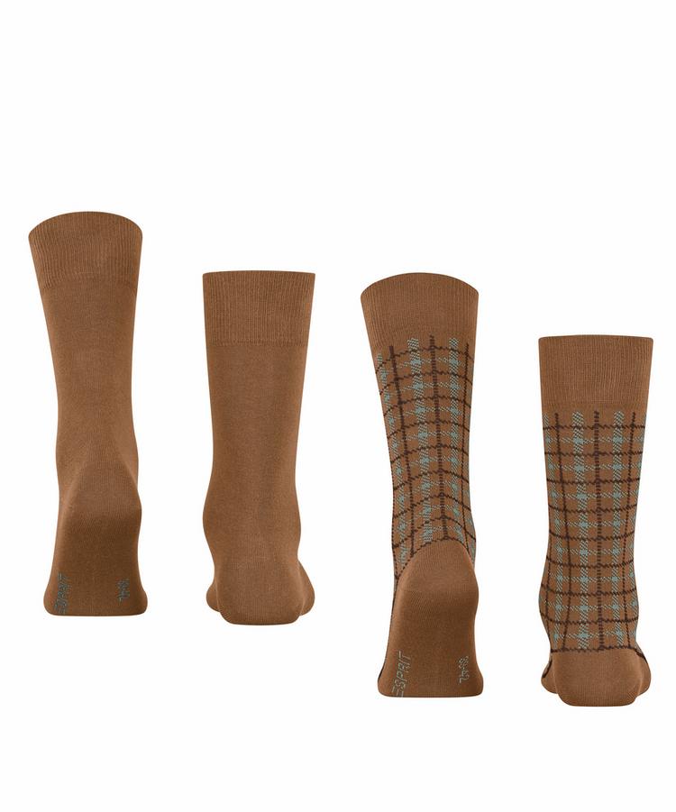 ESPRIT ESPRIT Multi Check SO  2-Pack Socken Herren - sienna (5012) - 0 | SportScheck