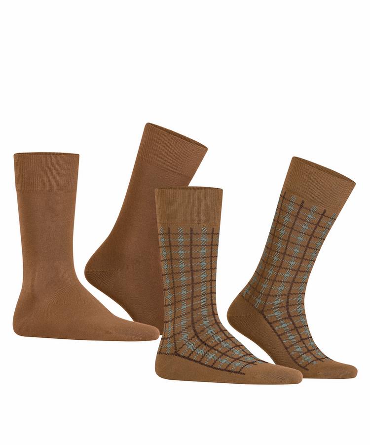 ESPRIT ESPRIT Multi Check SO  2-Pack Socken Herren - sienna (5012) - 2 | SportScheck