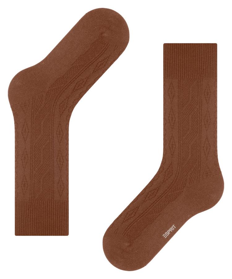 ESPRIT ESPRIT Cable Stitch Boot SO Socken Damen - rosewood (5225) - 2 | SportScheck
