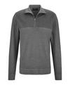 Falke Mock Zip Gmt Dye Structure m Strickpullover Herren - SMOG (3112)
