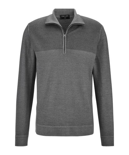 Falke Mock Zip Gmt Dye Structure m Strickpullover Herren
