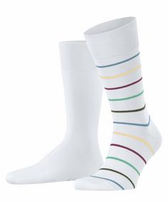 ESPRIT Fine Stripe  2-Pack Freizeitsocken Herren white (2000)