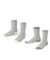 ESPRIT Sporty Stripe S 2-Pack Socken Kinder - light grey (3400)