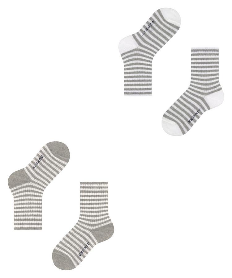 ESPRIT ESPRIT Sporty Stripe S 2-Pack Socken Kinder - light grey (3400) - 2 | SportScheck