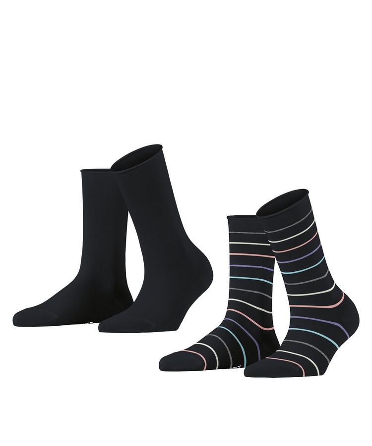 ESPRIT ESPRIT Multi Stripe SO  2-Pack Socken Damen - black (3000) - 0 | SportScheck