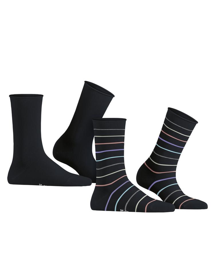 ESPRIT ESPRIT Multi Stripe SO  2-Pack Socken Damen - black (3000) - 0 | SportScheck